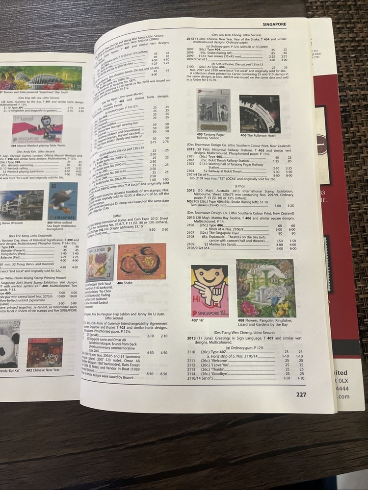 Staley Gibbons Stamp Catalogue Brunei, Malaysia And Singapore 4th Edition 2013