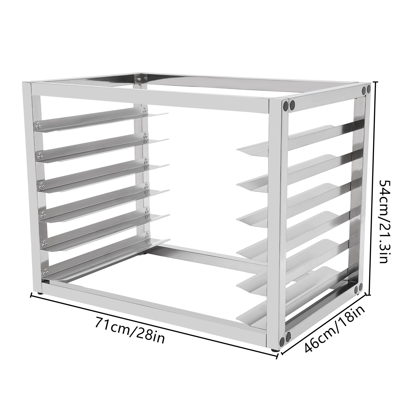 6 Tire End Load Half Height Bakery Bun Dough Baking Sheet Pan Rack Commercial