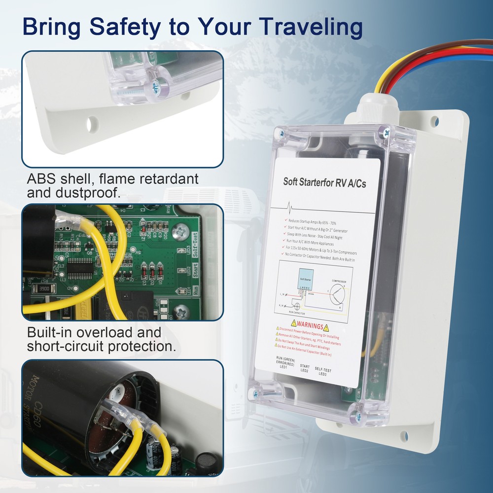 A/C Soft Starter Enables Easy Start an A/C & Appliances on RV Smart Control Kit