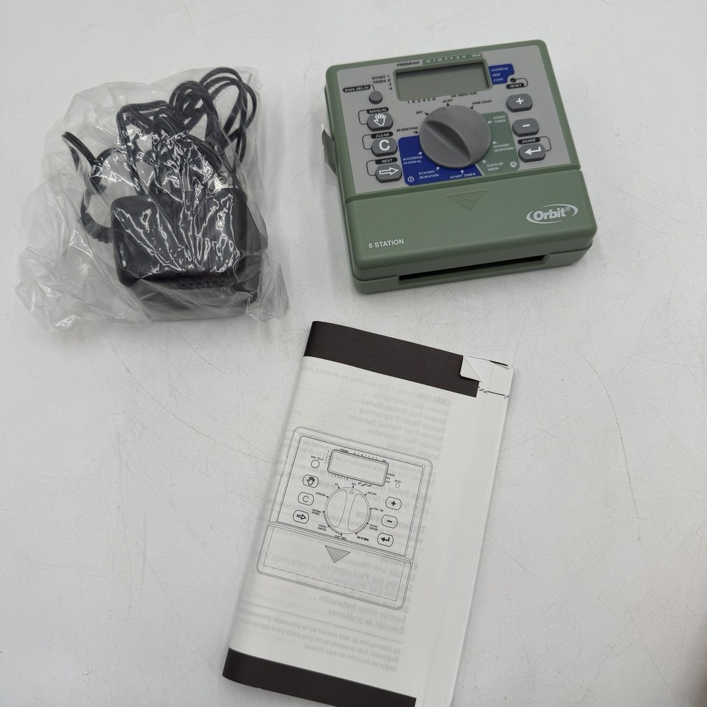 Orbit WaterMaster 6 Station Dual Program Sprinkler Timer Model 57196 - New