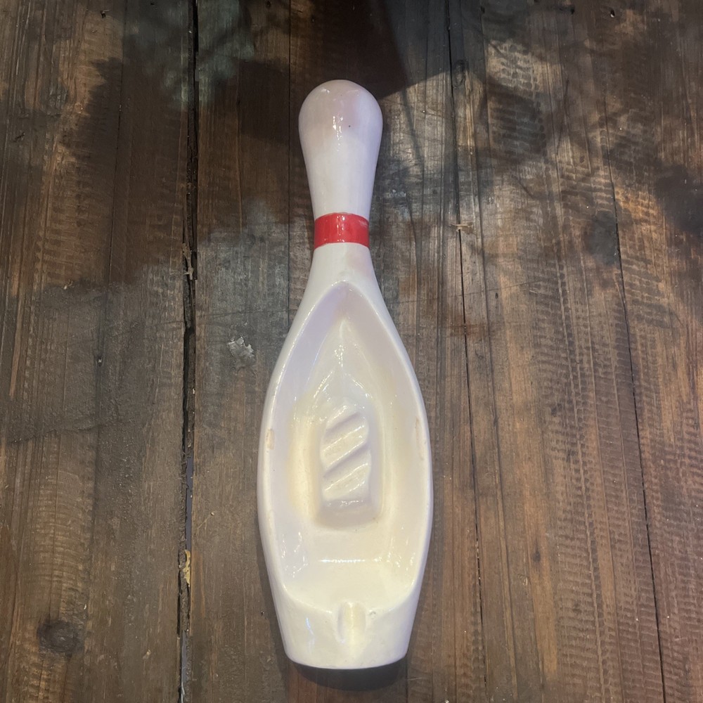 Vintage MCM Bowling Pin Ashtray-Ceramic