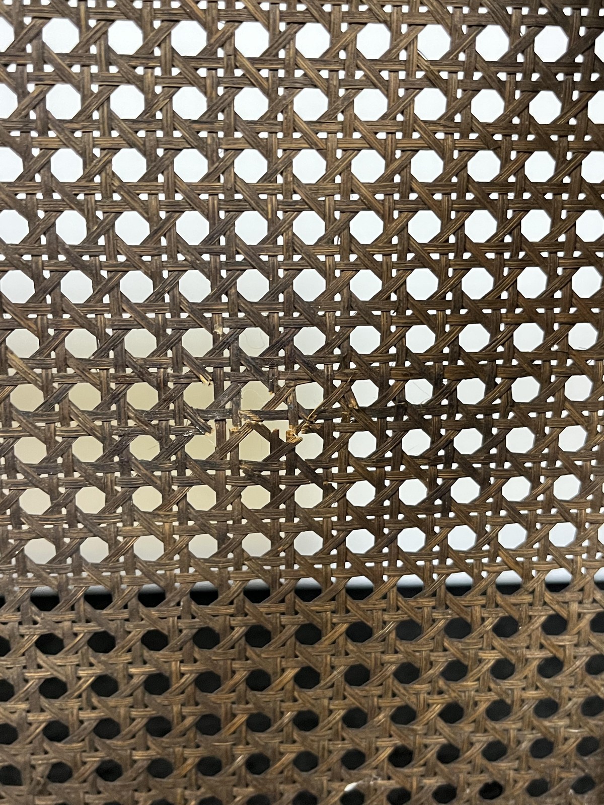 Vintage Estey Cane Top Wood Organ Piano Bench Table Owosso Michigan Brown Seat