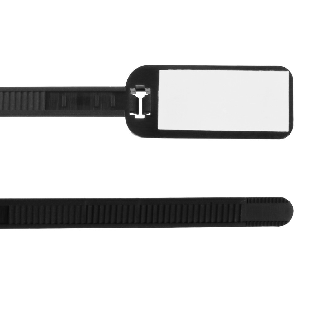 Skywalker 3" Cable Ties with Write-on Label (100 Pack, Black)