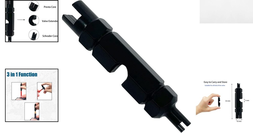 Essential Bike Valve Core Tool - Easy Insert & Replace Design for All Tires