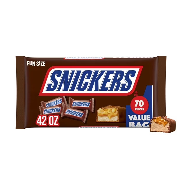 SNICKERS Milk Chocolate Candy Bars Fun Size 70 pcs