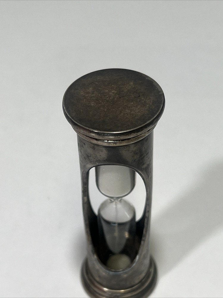 3 5/8" BRASS 2 MINUTE 45 SECOND EGG TIMER HOURGLASS