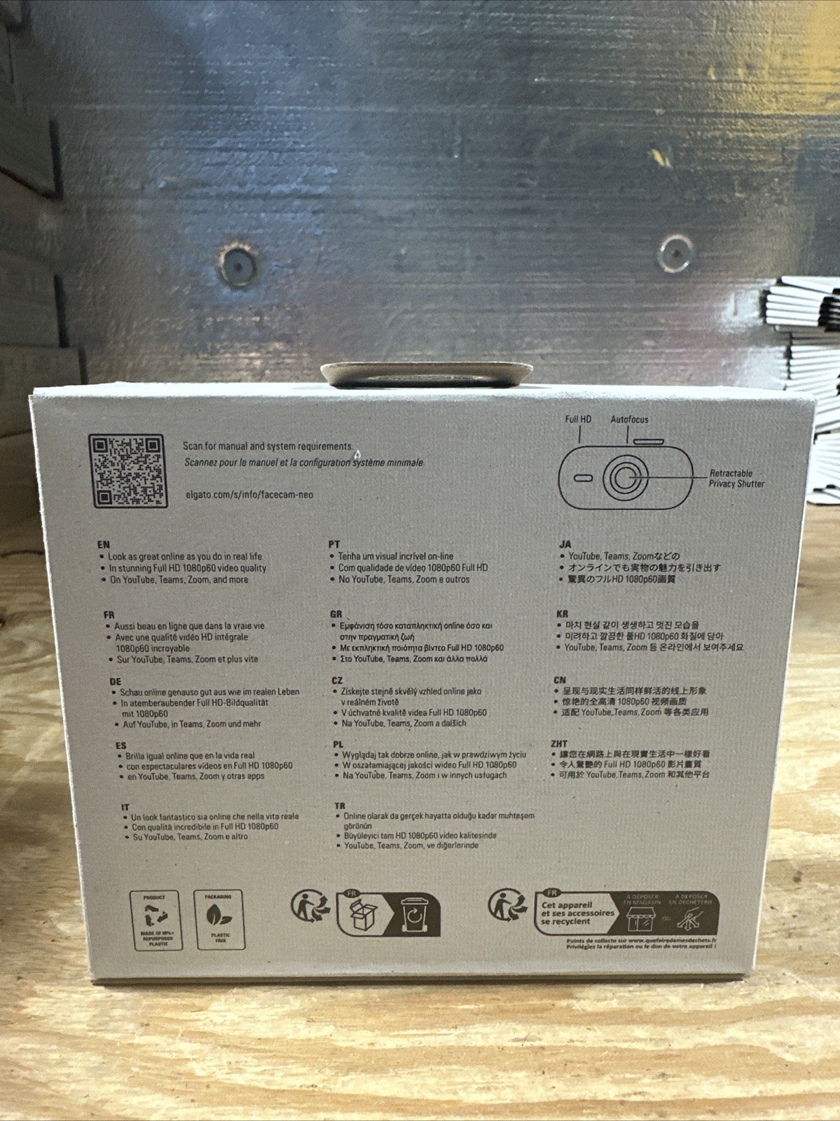 Elgato Facecam Neo 1080p60 Full HD Webcam Video Conferencing Gaming Stream