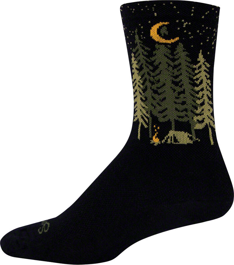 SockGuy Wool Camper Socks - 6 inch, Black, Small/Medium
