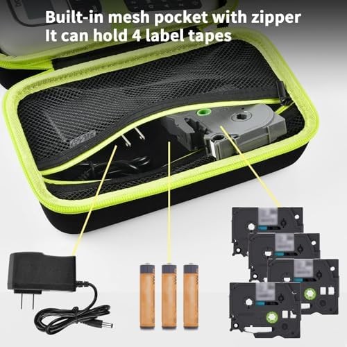 Portable label maker carrying storage case