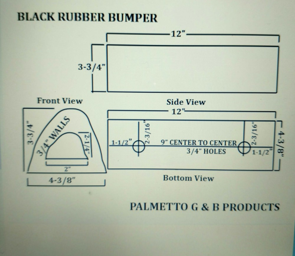 BLACK NEOPRENE RUBBER BUMPER