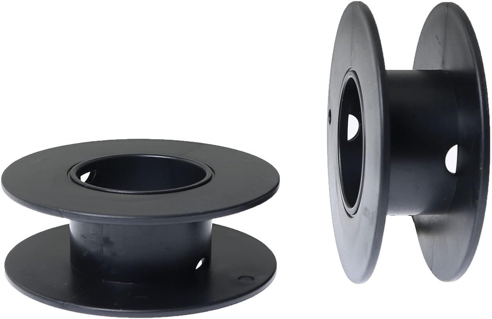 Plastic Spool 8Pcs 55Mm Black Bobbin Empty Spools for Embroidery Thread, Yarn,