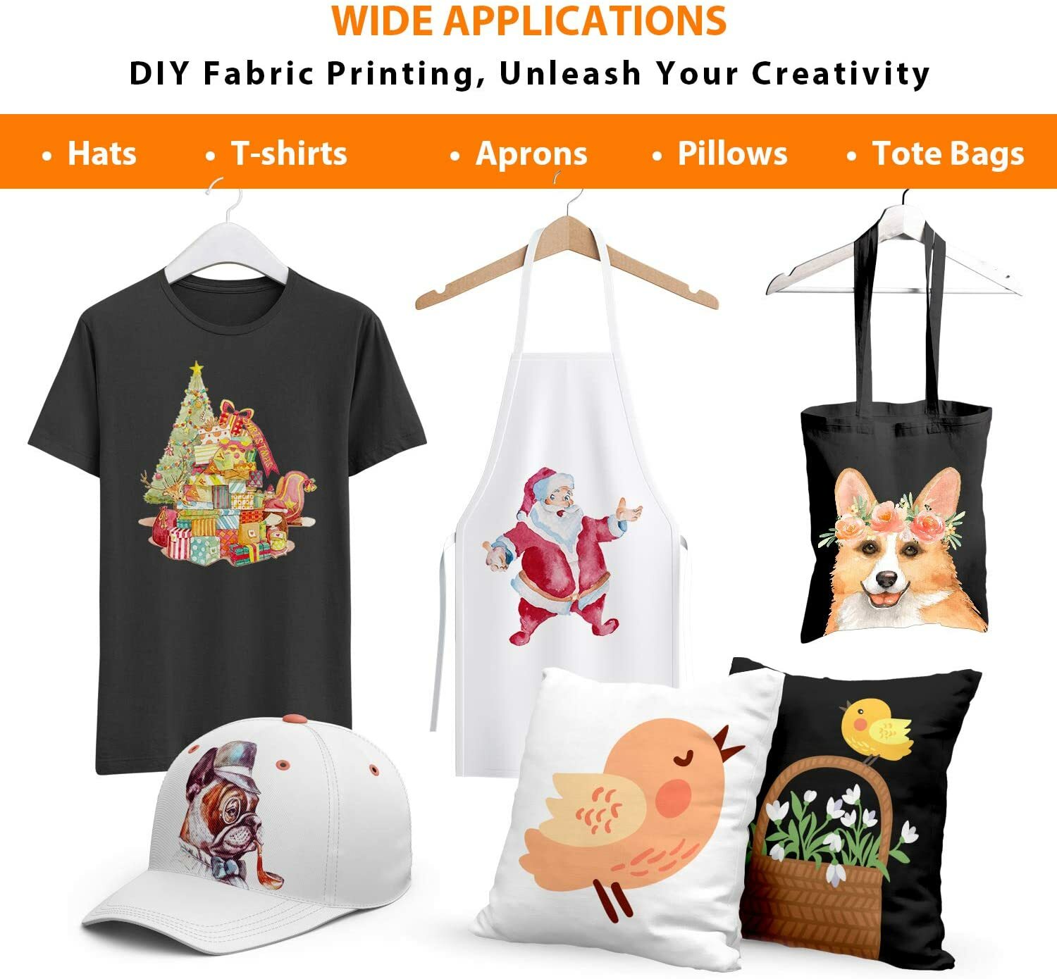 Inkjet Transfer Paper for Dark Fabric Printable Heat Transfer Vinyl Sheet 8.5x11