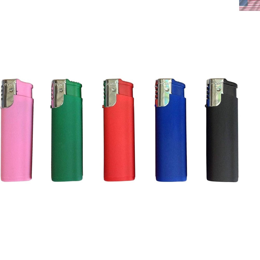 Refillable Windproof Cigarette Lighter - Assorted Colors for Stylish Convenience