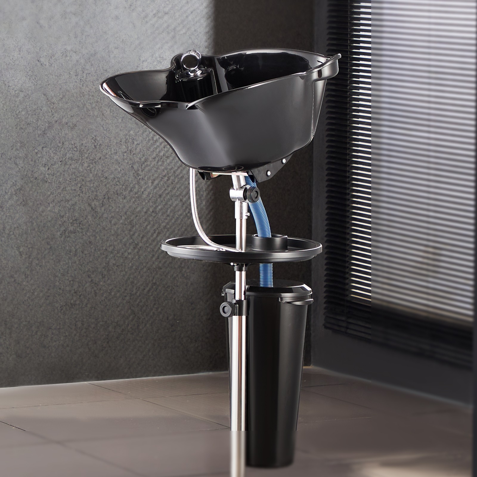 VEVOR Portable Shampoo Bowl Shower Head Bucket Drain Hose Adjustable Salon Sink