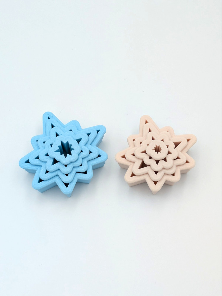 Kaboom Star Clay Cutter Shape Set~Polymer Crafting Tool~Semi Stackable Outline