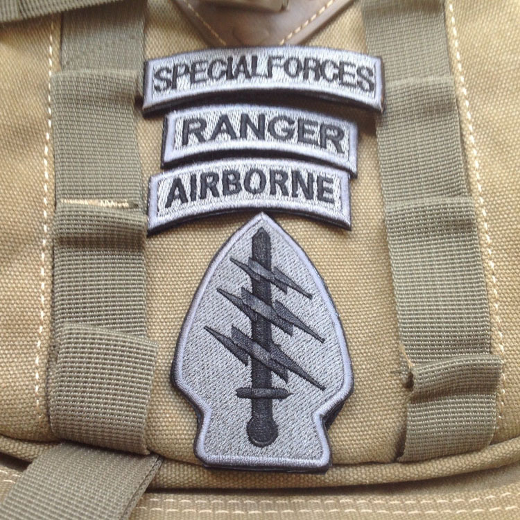 3 Set Special Forces Airborne Ranger Tabs Tactical Embroidered Hook Loop PATCH