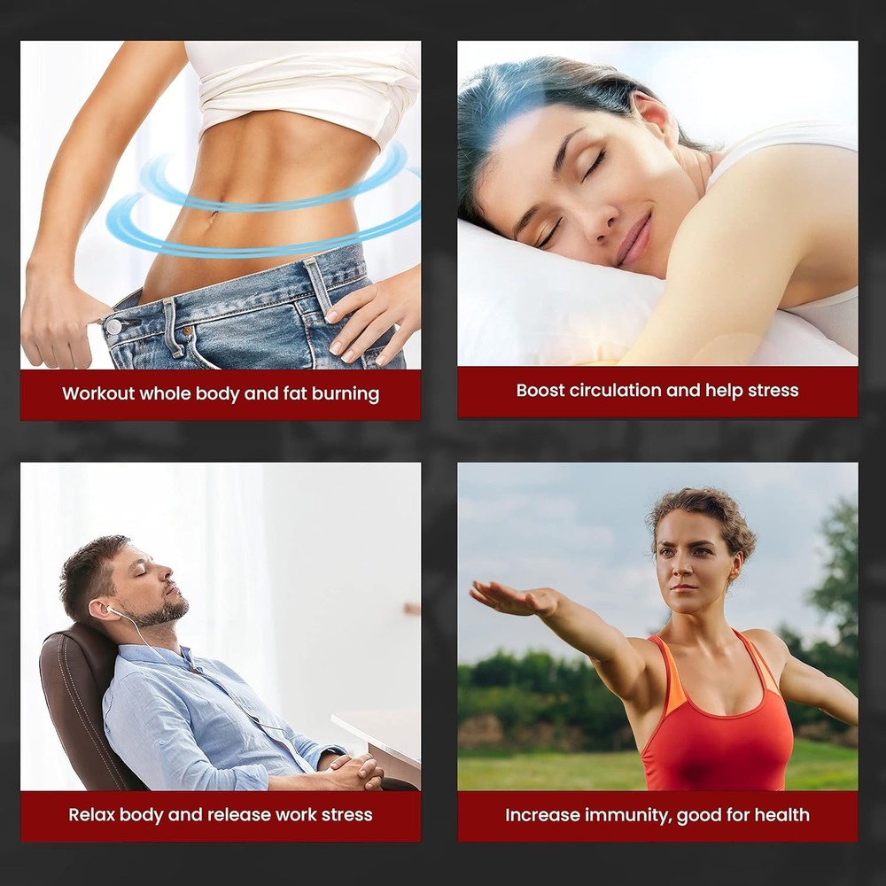 Vibration Plate Exercise Machine Whole Body Workout with Loop Bands Weight Loss