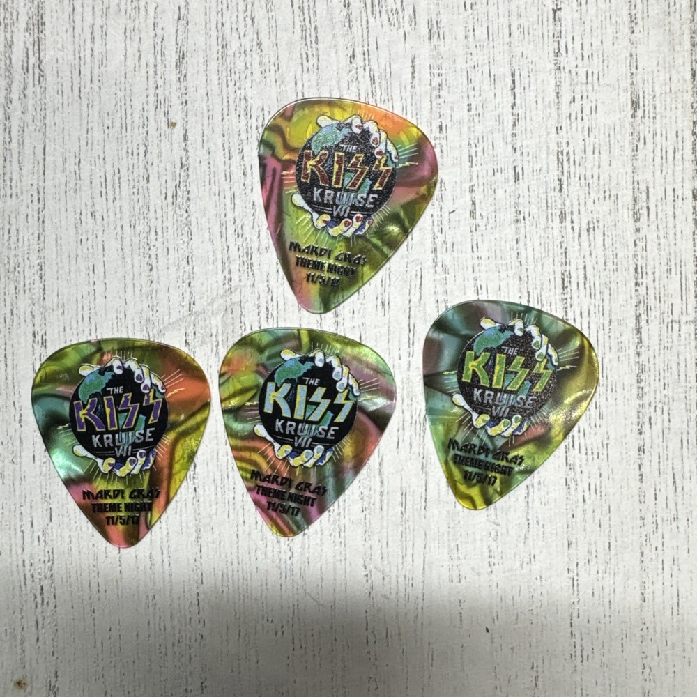 KISS KISS KRUISE VII Mardi Gras Set of 4 Guitar Picks