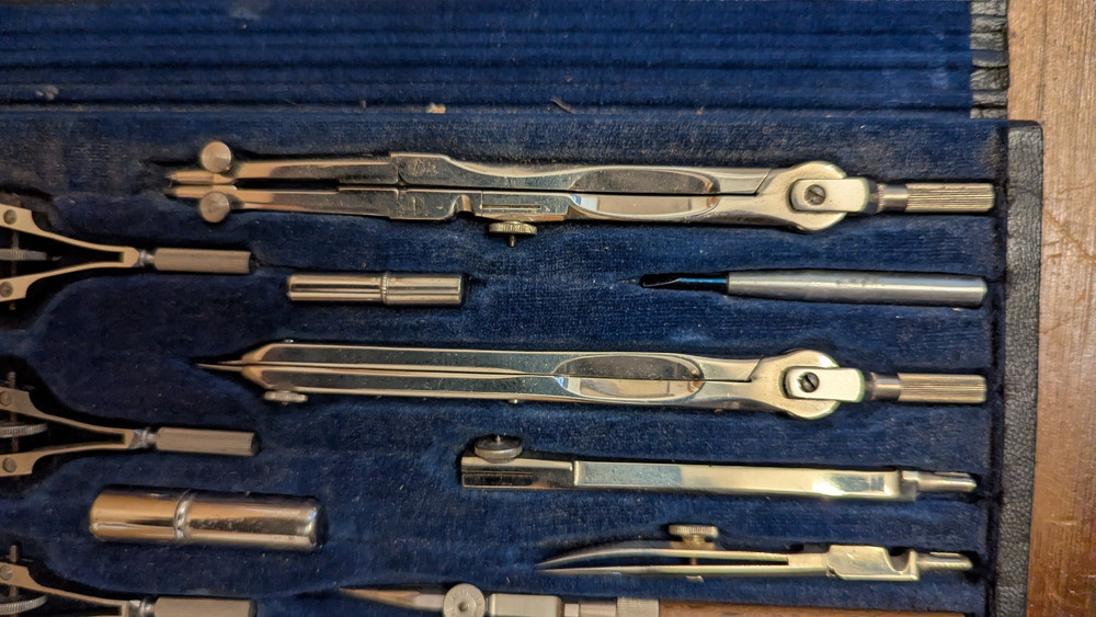 VTG ALVIN No 709 - COMPLETE Precision Drawing Architect Drafting Instruments Set
