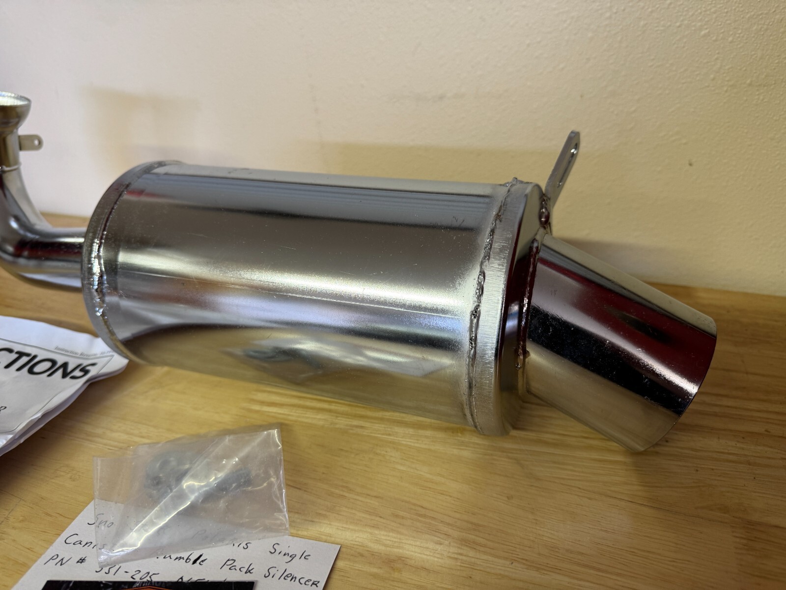 Sno-Stuff Polaris Single Canister Rumble Pack Silencer Part # 331-205 New