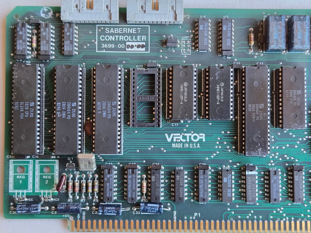 Vector Vintage 1982 S-100 Computer Card Sabernet Controller AS-IS Untested