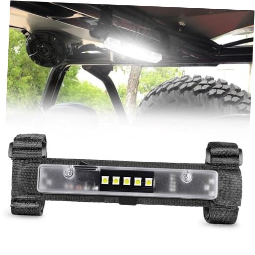 UTV Dome Light,  Roll Bar Mount for UTV Interior Lights Battery Powered White