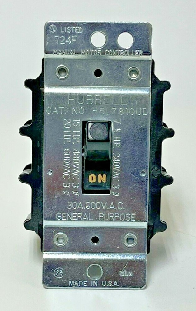 HUBBEL HBL781OUD GENERAL PURPOSE MANUAL MOTOR CONTROLLER SWITCH