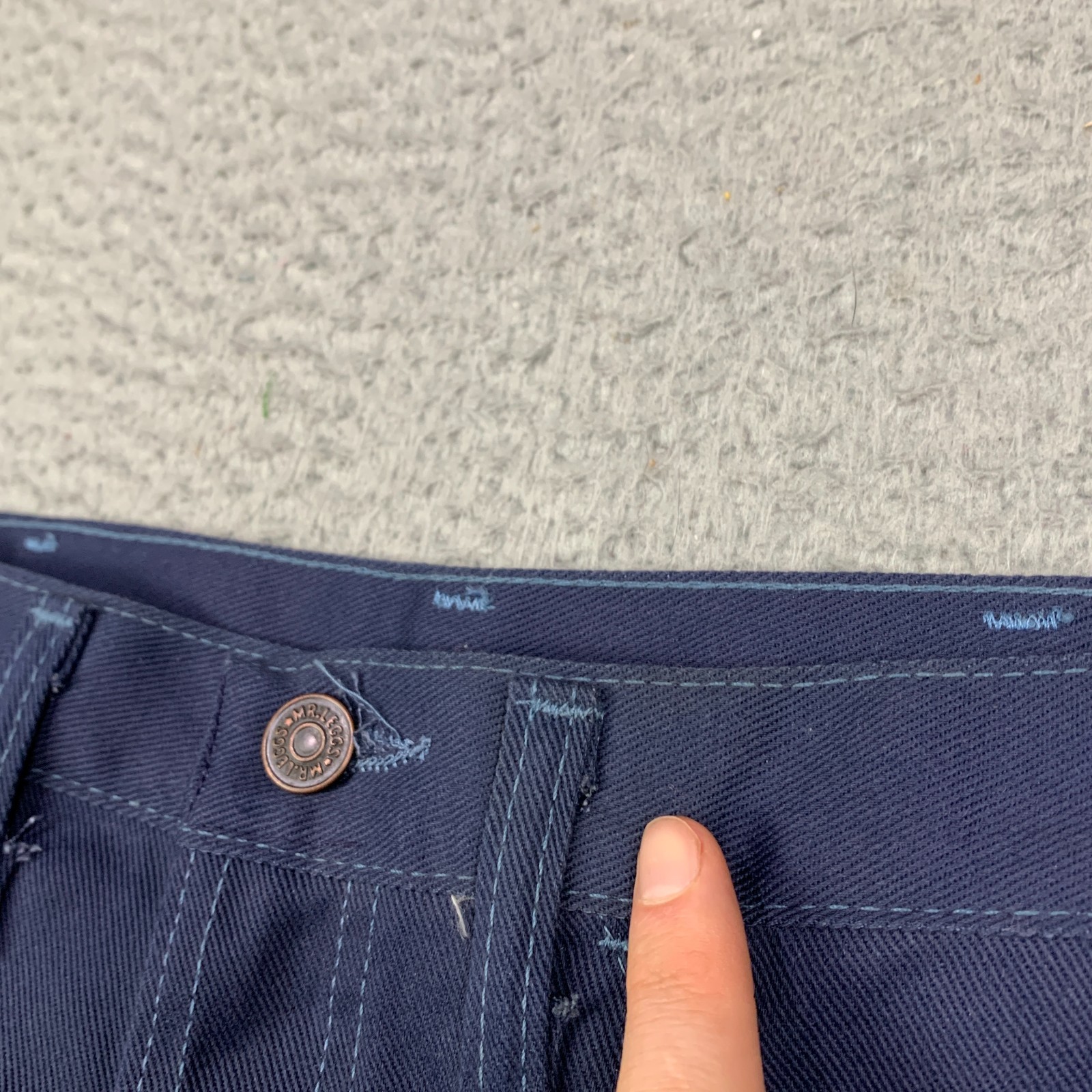 Vintage 70s Mr Leggs Flare Pants Men’s 32x31 Navy Deadstock 1970s NEW