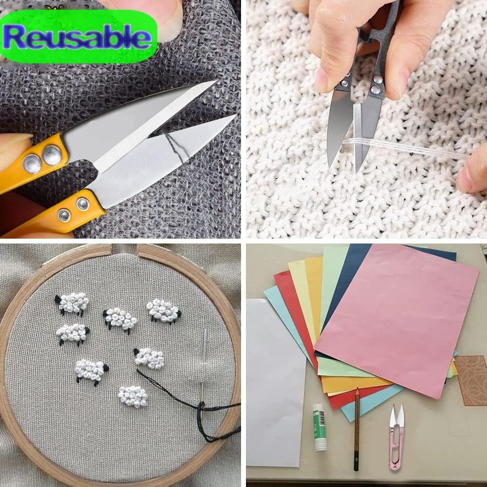3Pcs Multi-Color Sewing Scissors 4.27” Sharp Yarn Snips Mini Thread Cutters