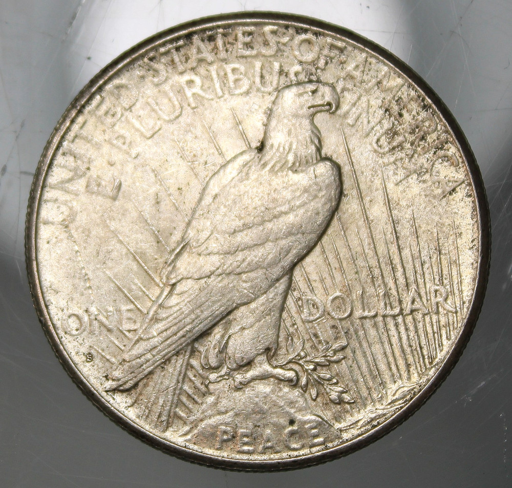 1925 S Peace Silver Dollar - AU !!