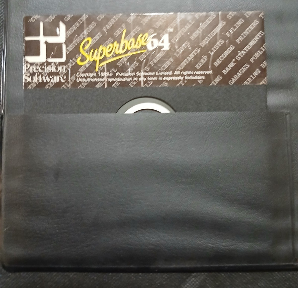 COMMODORE 64 SUPERBASE Manual, Disc, & Box, Untested 1983 Database Software