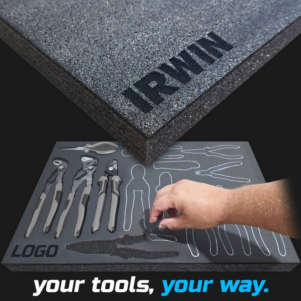 IRWIN DARK shadow foam tool tray insert storage organizer toolbox tool kit set