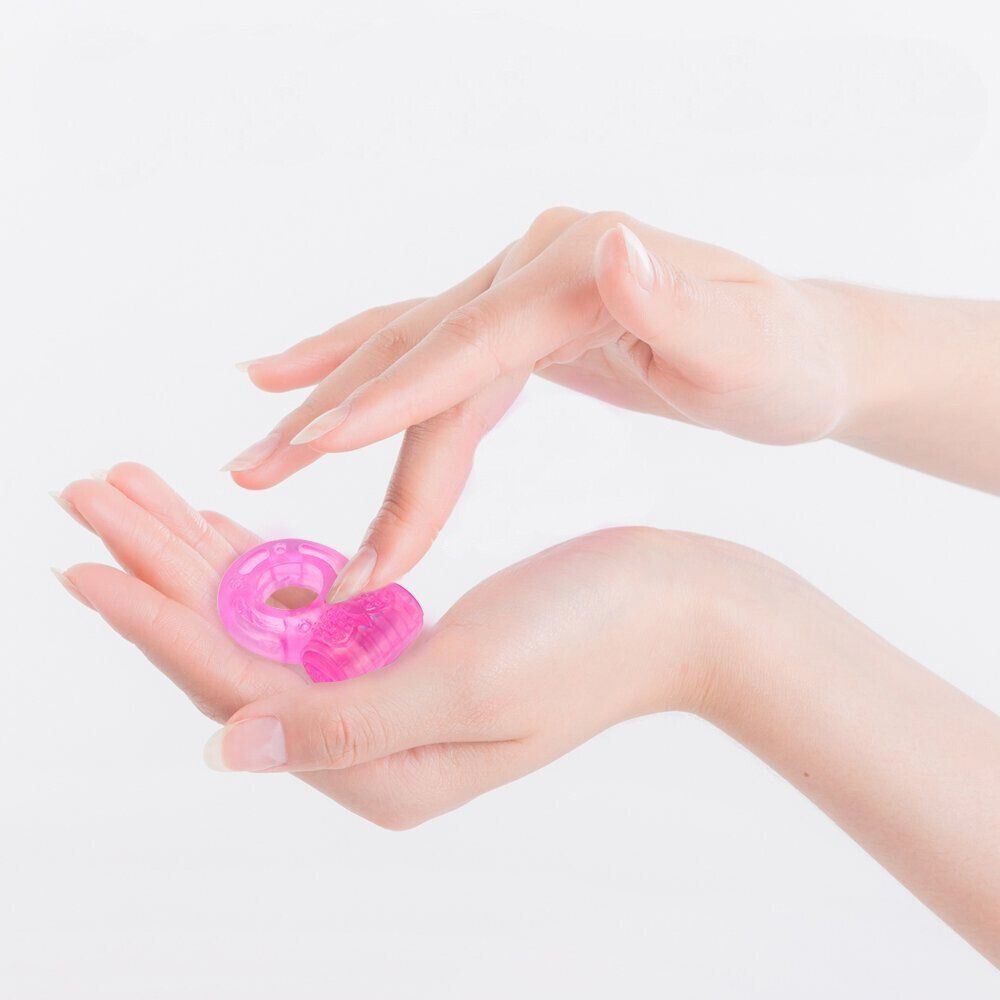 Male Vibrating Cock Ring Waterproof Penis Vibrator Couple Sex-Toy Clit Orgasm