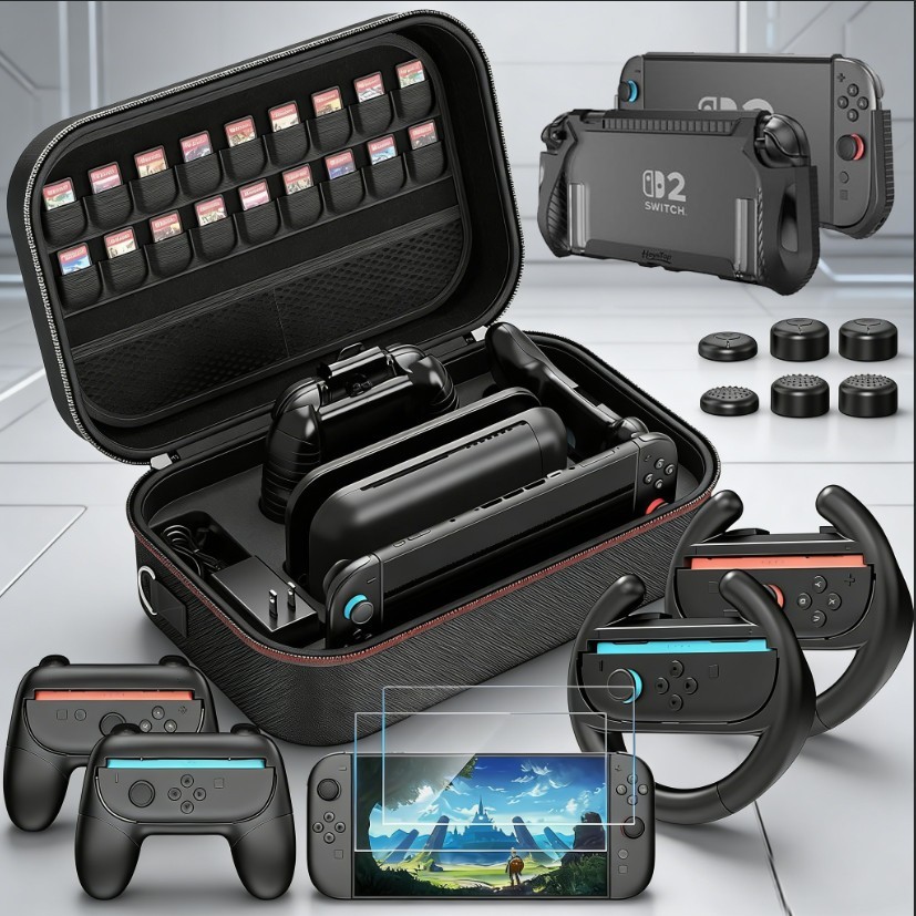 Waterproof Cover Bag Case for Nintendo Switch 2 Accessories Bundle w/ Switch 2