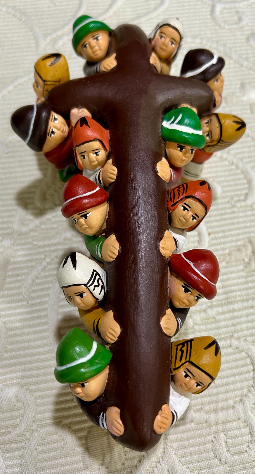 Peruvian Clay 14 Children Carrying The Cross