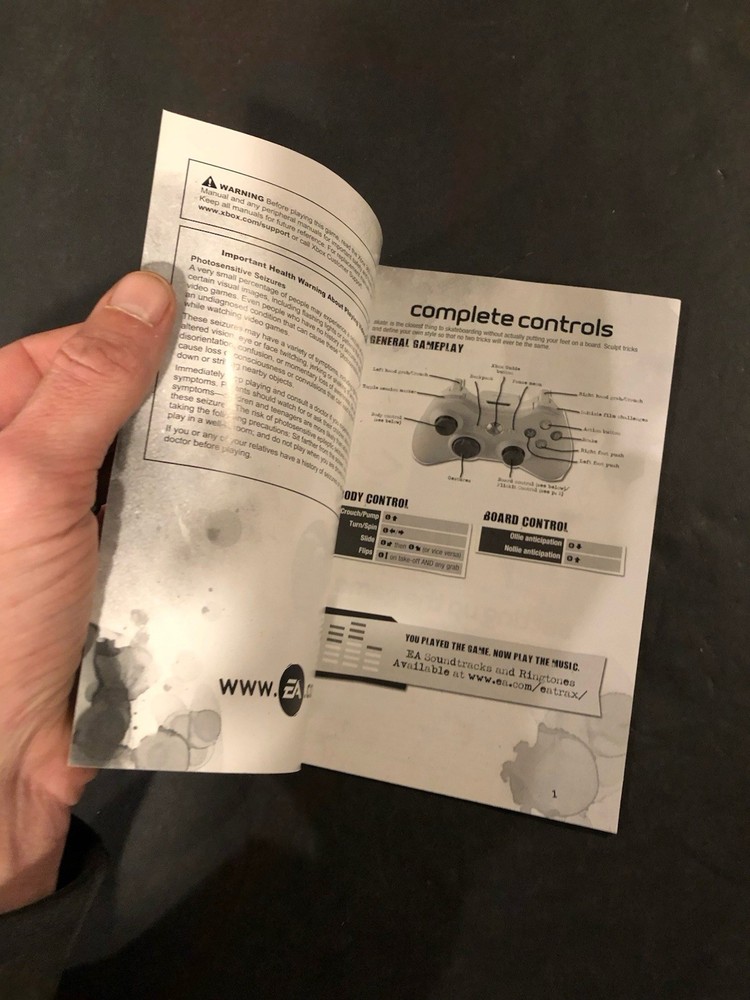 skate 1 xbox 360 Manual Only