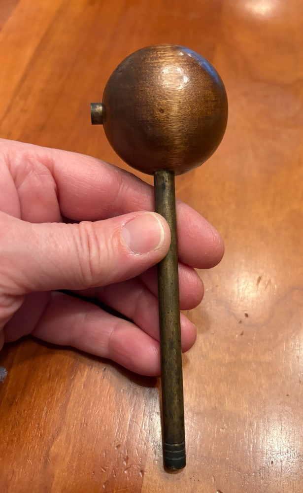 Vintage Muzzleloader Bullet Starter Brass & Wood