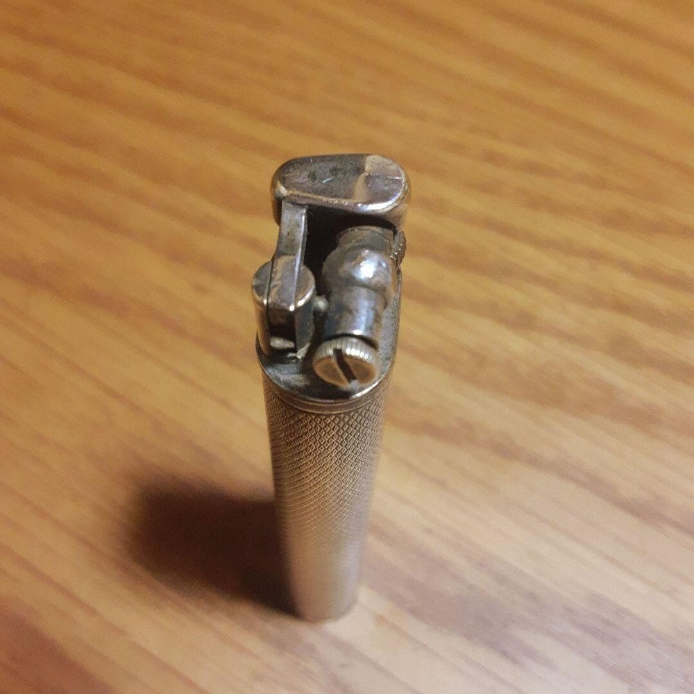 Working Dunhill Oil Lighter silver hammer without box