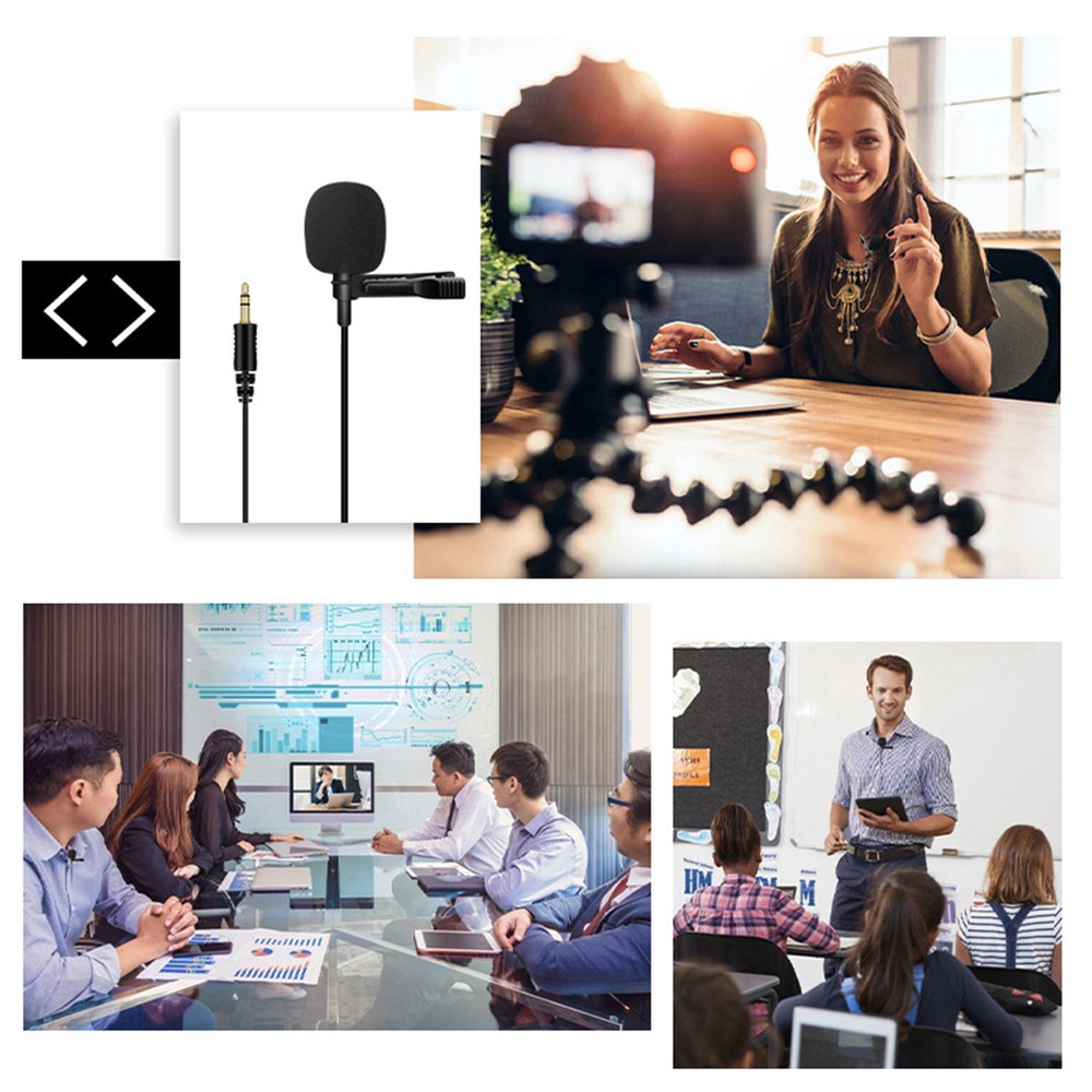 Omnidirectional Lapel Lavalier Microphone Clip-on Condenser Mini Iphone Android