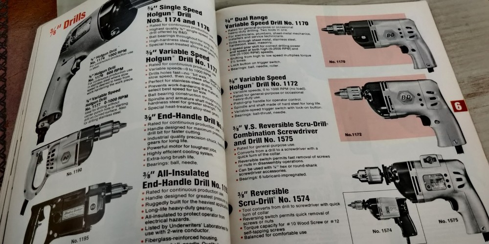 1973 BLACK & DECKER Power Tools Electrical Catalog C1