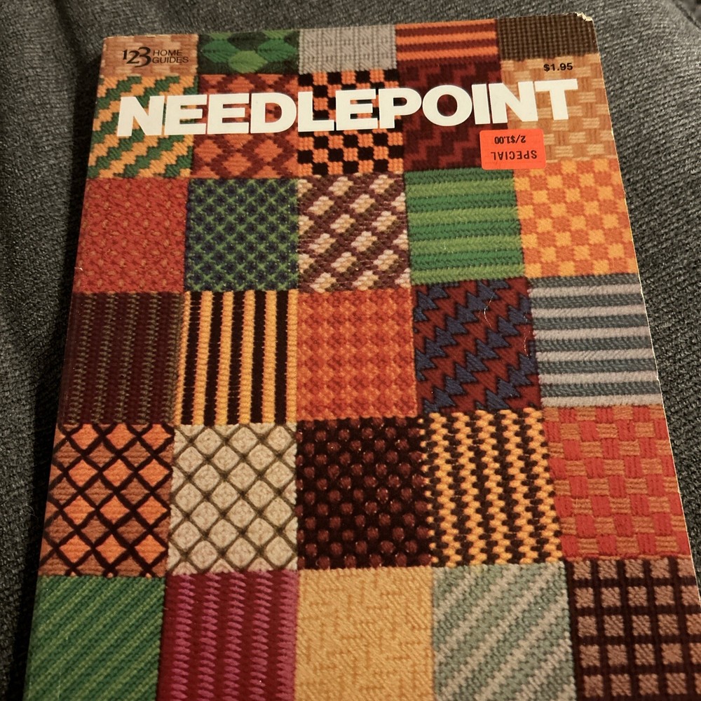 Needlepoint Book Vintage 1978 Needlepoint  Pattern/instructional Book