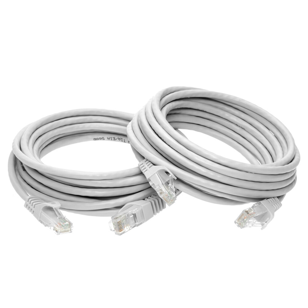 CAT6e/ CAT6 Ethernet LAN Network RJ45 Patch Cable Gray 1.5FT- 20FT Multipack LOT