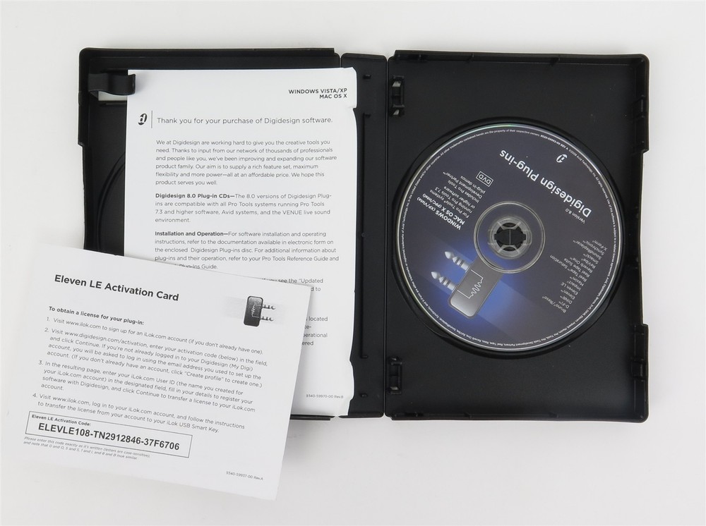 Eleven LE Plugin 8.0 Pro Tools Avid Virtual Guitar AMP DVD