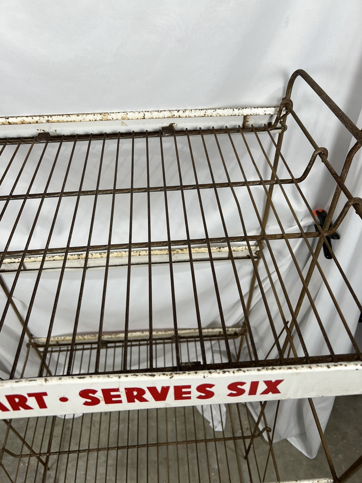 Vintage NEHI Beverages Metal Soda Rack “FULL QUART-SERVES SIX” 47x27x21