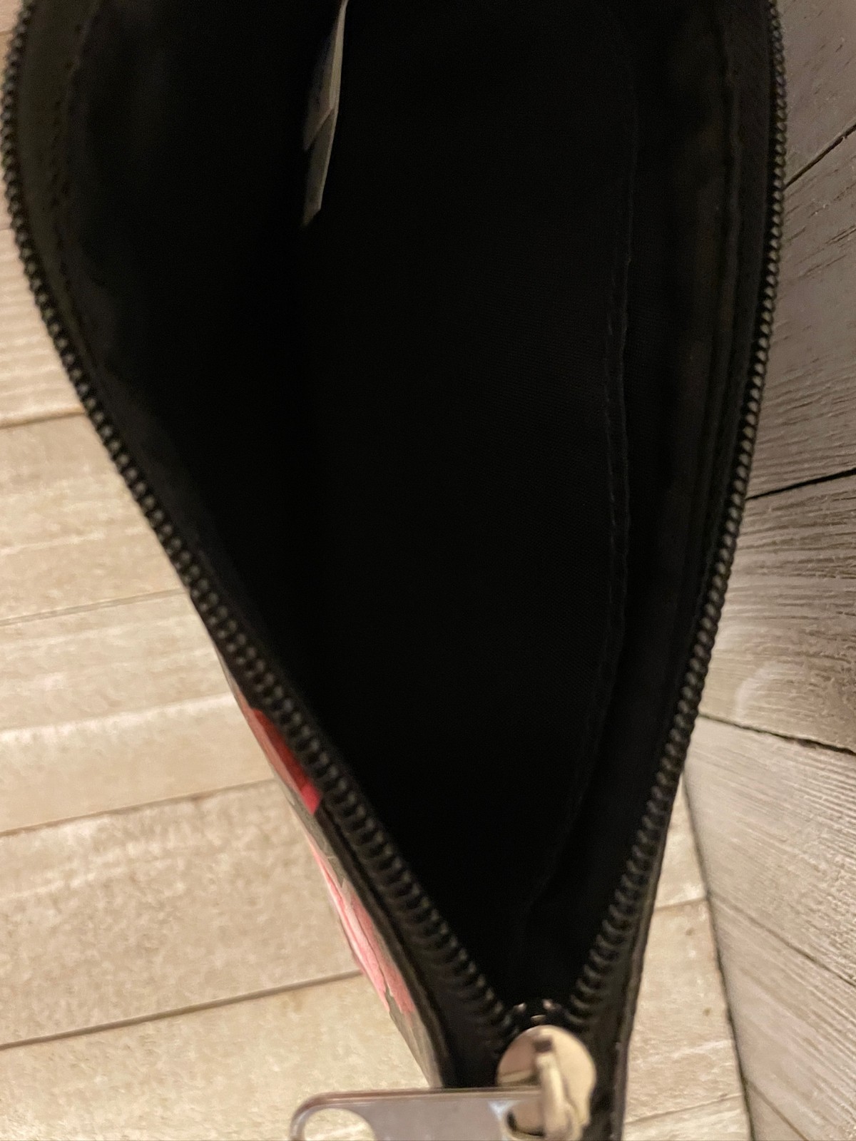 Loungefly Bag Disney Beauty and the Beast Makeup Bag with Rose & Book Charms 8"