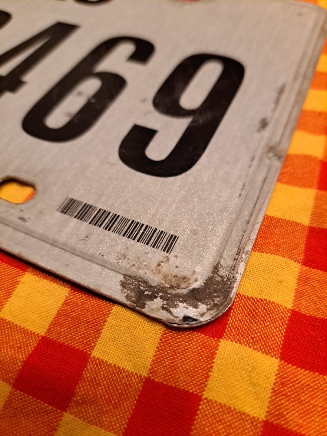 1 Vintage TEXAS State license plate used TX GKS-3469