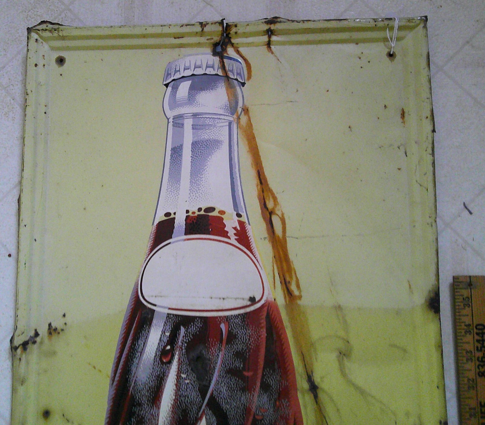 1953 Pepsi sign vintage collectible old soda pop advertising -Stout USA -4 foot