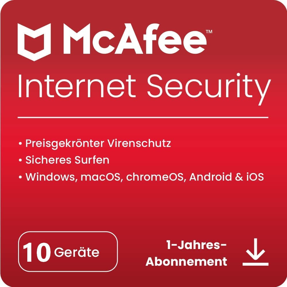 McAfee AntiVirus / Internet Security 2023 | 10 Geräte 1 Jahr ☀️☀