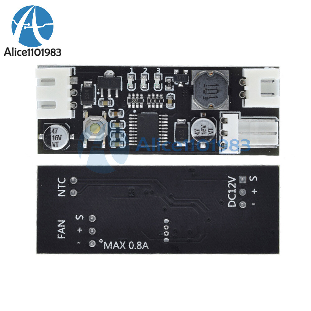 DC12V Computer Fan Temperature Control Governor Speed Controller Module 2~3Wire