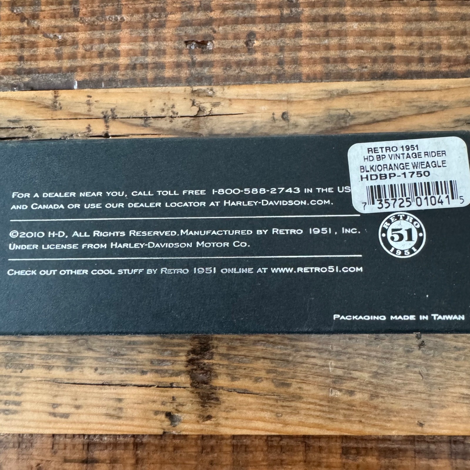 Retro 51 Harley Davidson Orange/Black Eagle Ballpoint Pen (HDBP-1750)